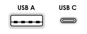 usb type A and C ports