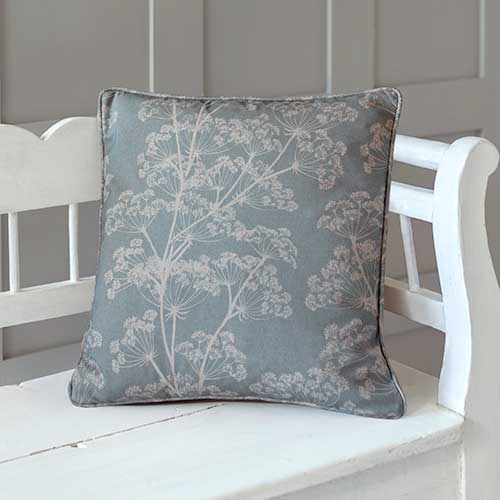 Cushion Cover in Duck Egg Cow Parsley
