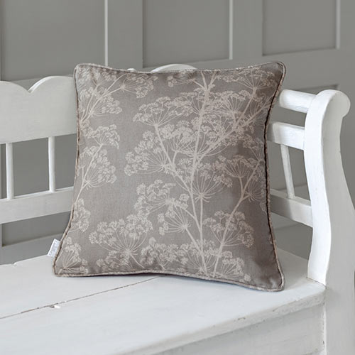Cow Parsley Cushion Cover in Soft Grey