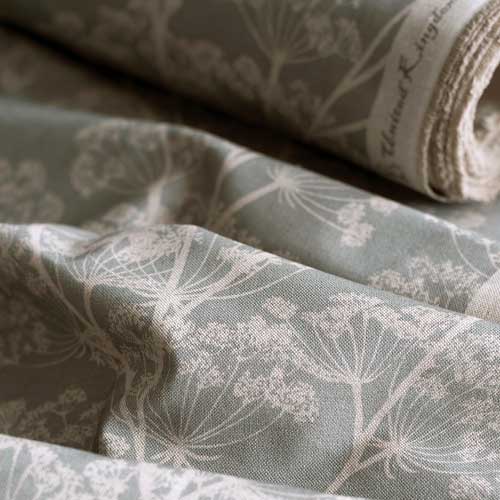 Fabric in Duck Egg Cow Parsley