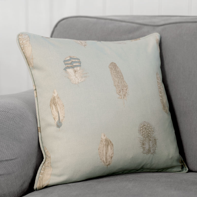 Featherdown Duck egg Blue Cushion Cover