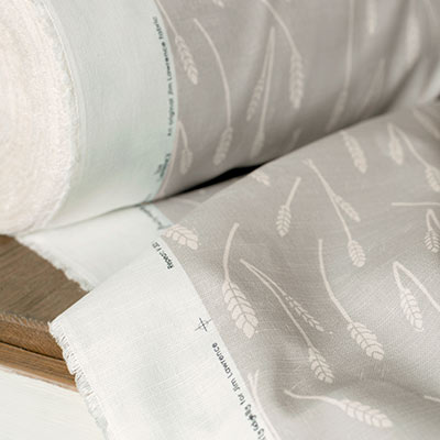 Wheatfield Fabric in Soft Grey