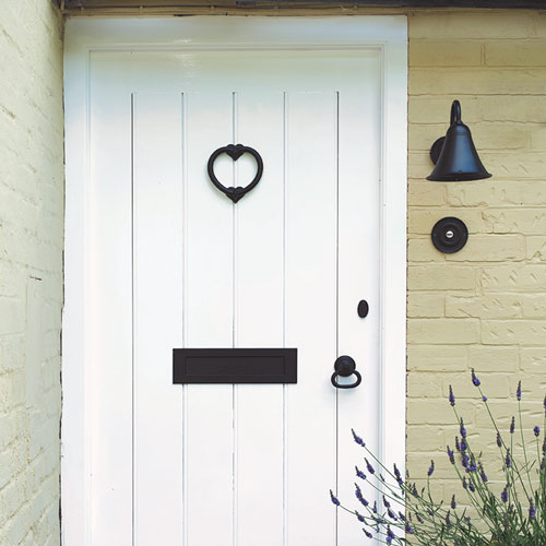 Matt black door furniture