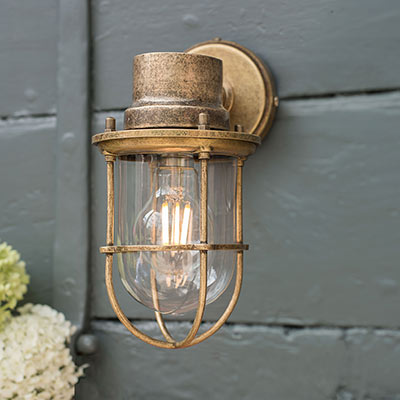 Brass front on sale door lights