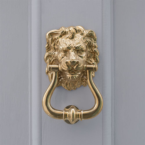 Lion's Head Door Knocker PB