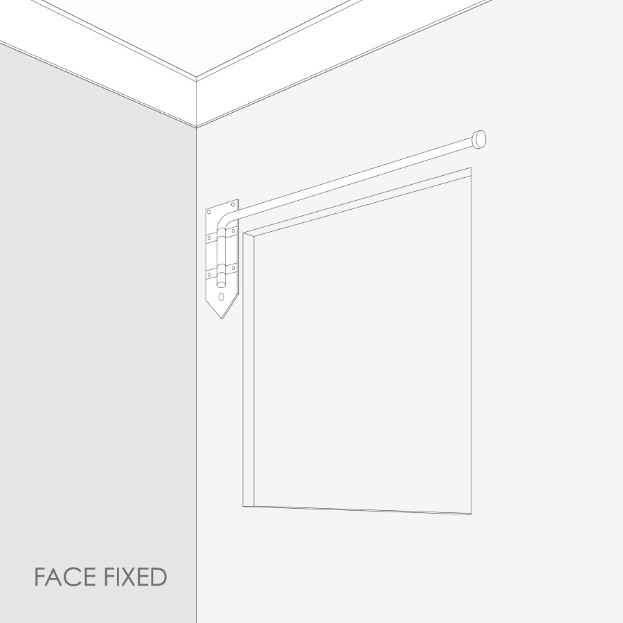 Face fixed dormer rod