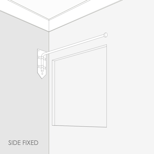 Side fixed dormer rod