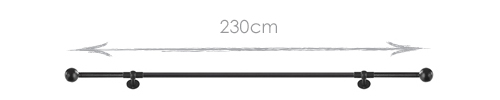 2m curtain pole