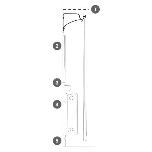 extended bracket side view