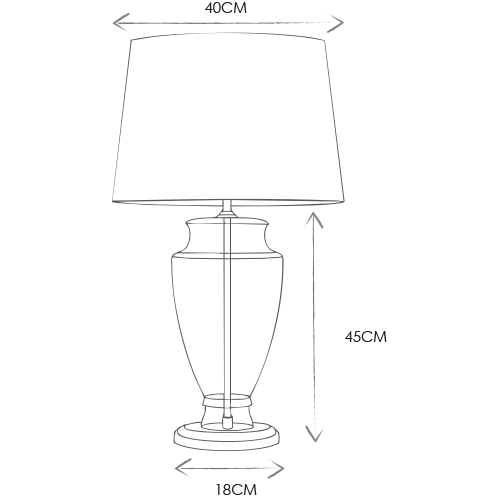 Shade sizes for larger table lamps