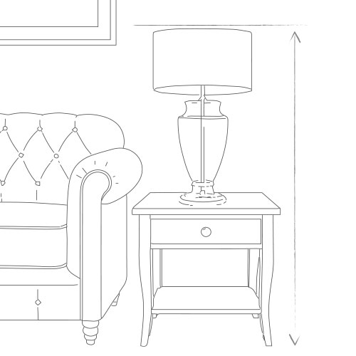 Shade sizes for medium sized table lamps