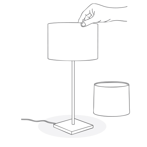 How to size a table lamp shade