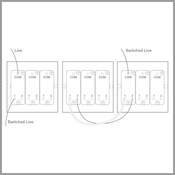 3 Gang 2 Way Switch (6amp)