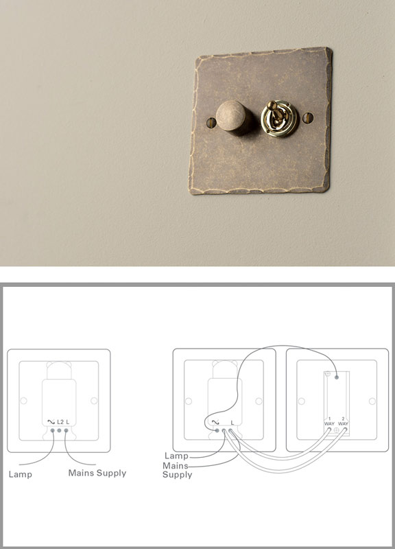 Dimmer with diagram
