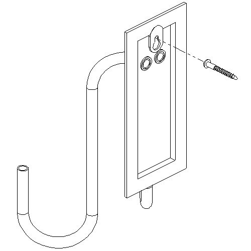 Keyhole bracket direct to wall