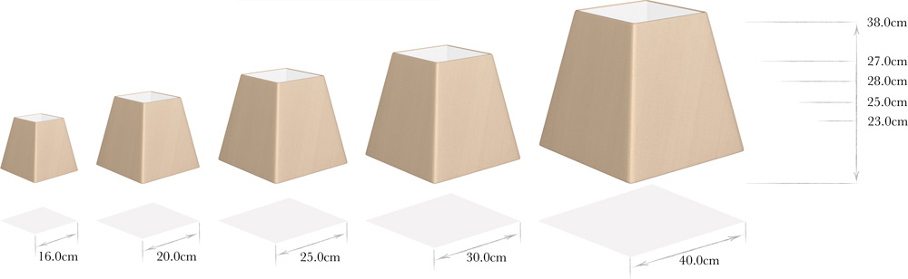 Sloped Square Dimensions