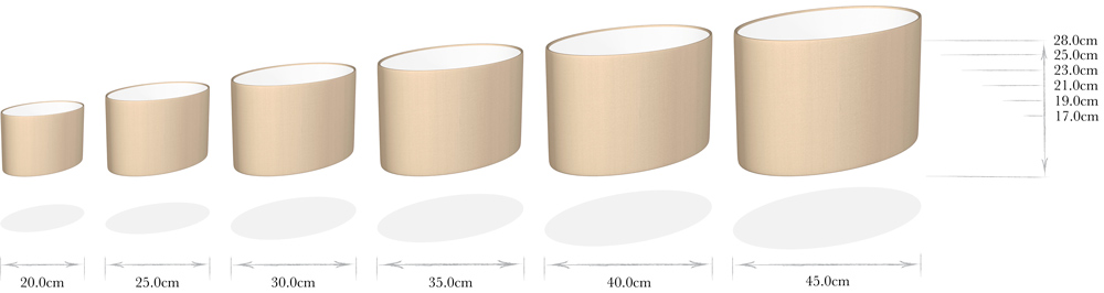 Straight Oval Dimensions