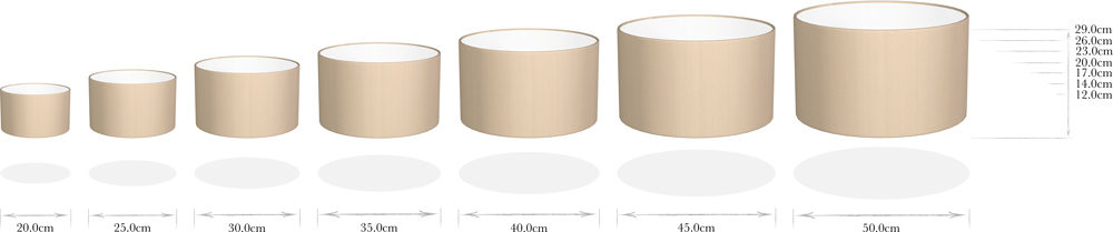 Wide Cylinder Shade Dimensions