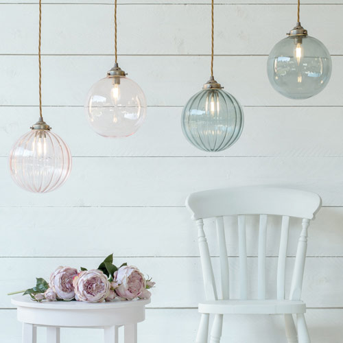 Coloured glass pendants