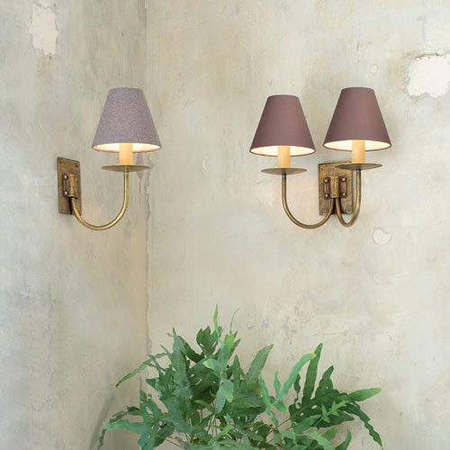 Candle clip shades on wall lights