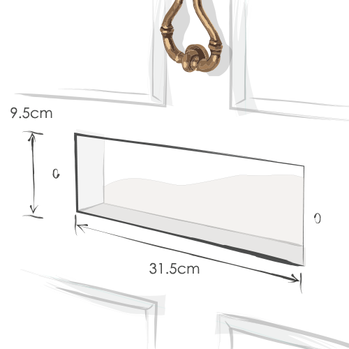 Letter plate door cavity