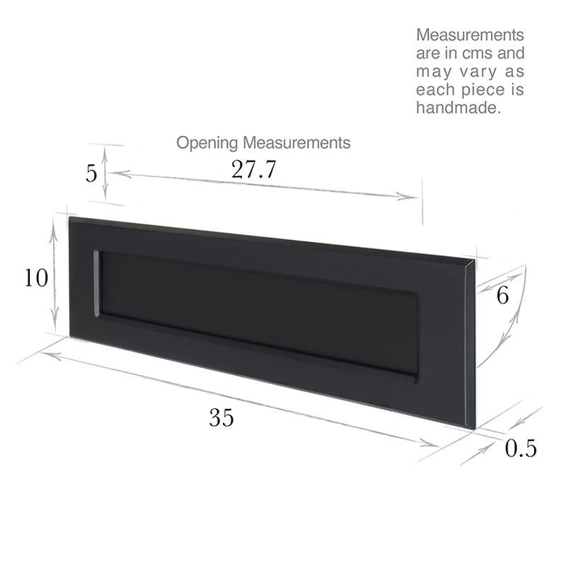 Letter plate measurements