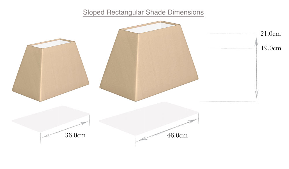 Sloped rectangle dimensions