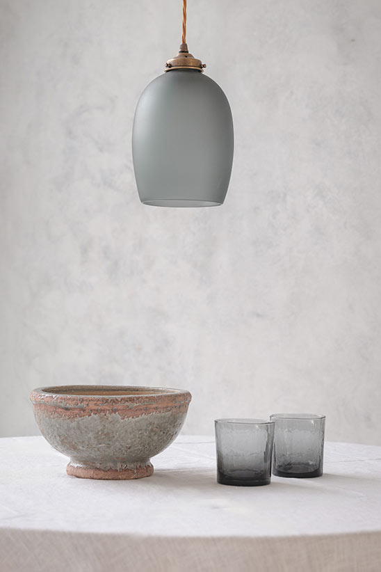 Clifton Frosted Smoked Pendant 