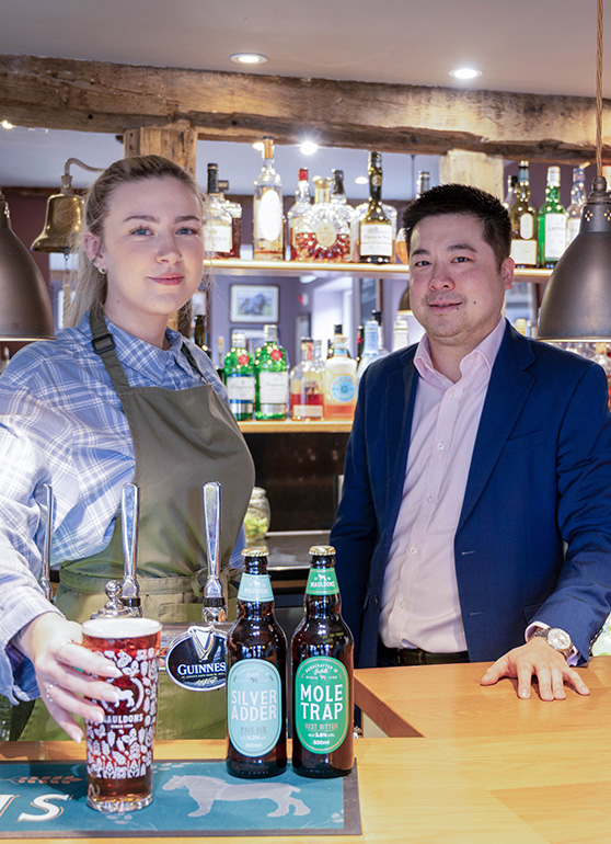 Manager Jackie Ha from the Bildeston Crown