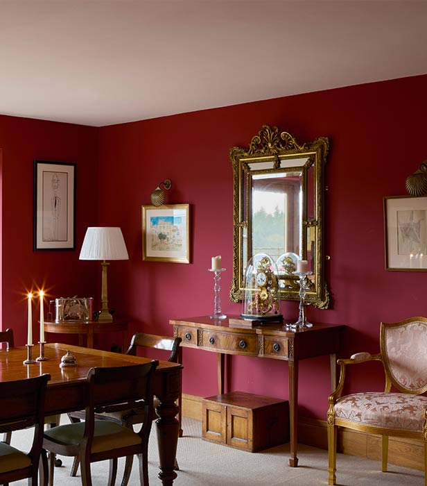 Dining room with Scallop Wall Light