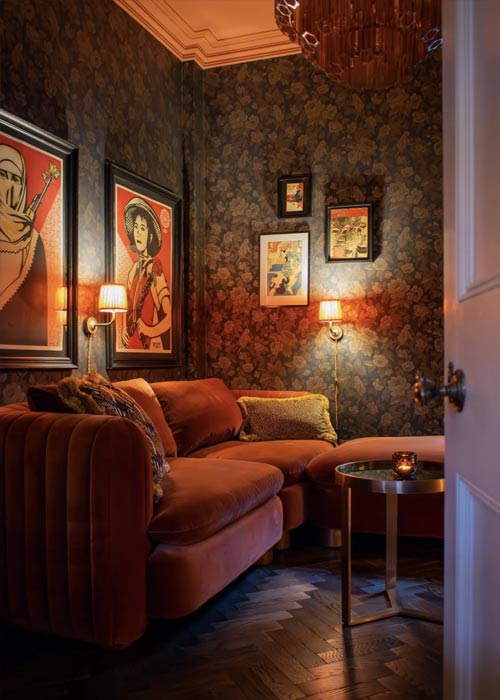 Brooke Plug-in wall lights in a living room