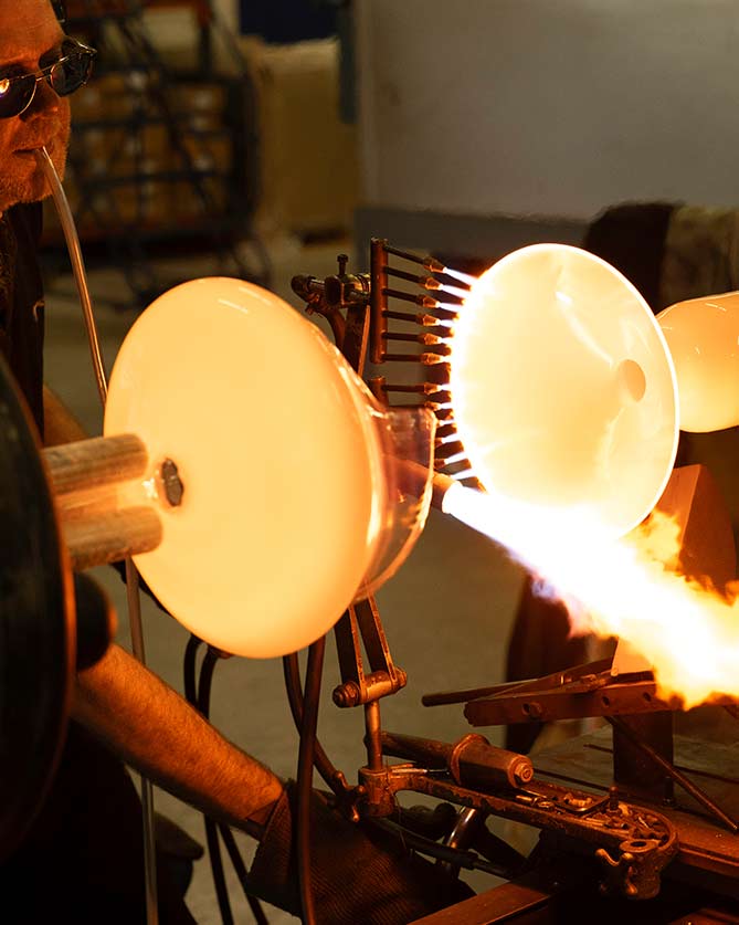 Making glass shades Making glass shades