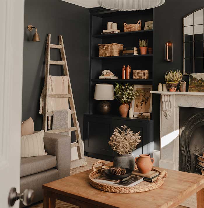 Club wall light in a sitting room setting
