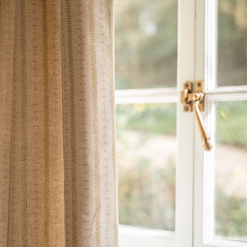 Cottage Stripe fabric in Gold