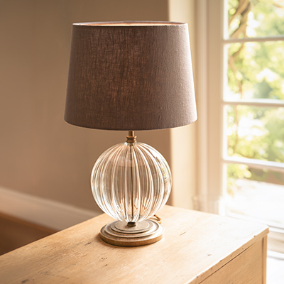 Harleston Table Lamp with Fluted Glass