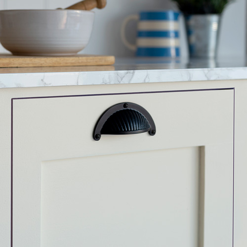 Cook's Drawer Pull on Milky White unit